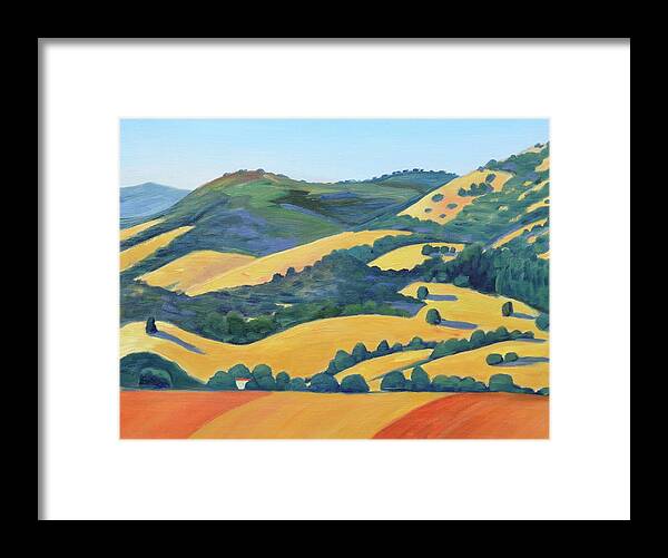 Farm Framed Print featuring the painting Northern Callifornia by Gary Coleman