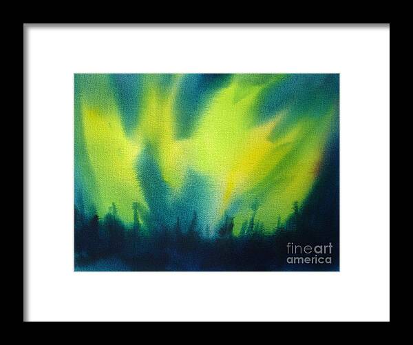 Paintings Framed Print featuring the painting Northern Lights I by Kathy Braud