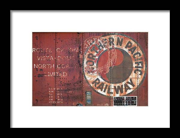 Logo Framed Print featuring the photograph Northern Pacific Railway by Todd Klassy