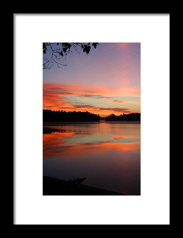 Sunrise Framed Print featuring the photograph NorthWoods Tranquility 2 by Brook Burling