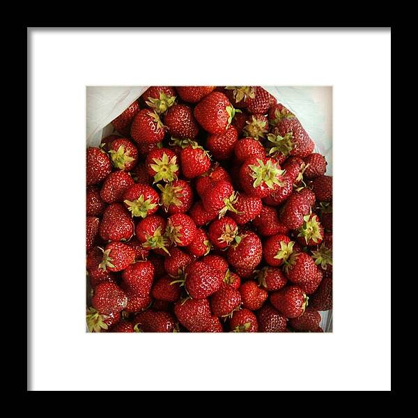 Strawberries Framed Print featuring the photograph Strawberries by Denny Kucharsky