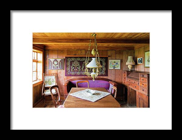 Living Room Framed Print featuring the photograph Nostalgia - Old living room Skoga Museum Iceland by Matthias Hauser