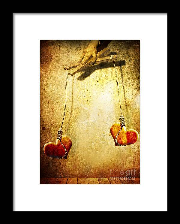 Puppeteer Framed Print featuring the painting Not meant to be... by Jacky Gerritsen