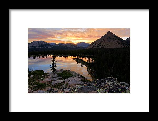 Utah Framed Print featuring the photograph Notch Lake Sunrise Reflection by Brett Pelletier
