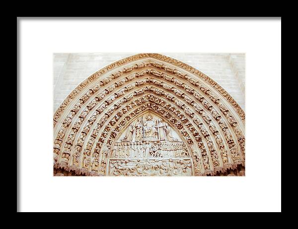 Architecture Framed Print featuring the photograph Notre Dame Cathedral Arch by Nila Newsom