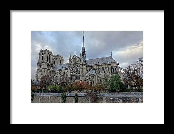 Paris Framed Print featuring the photograph Notre Dame Cathedral In Paris, France by Rick Rosenshein