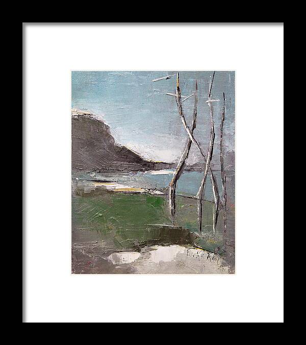 Oil Framed Print featuring the painting November by Becky Kim