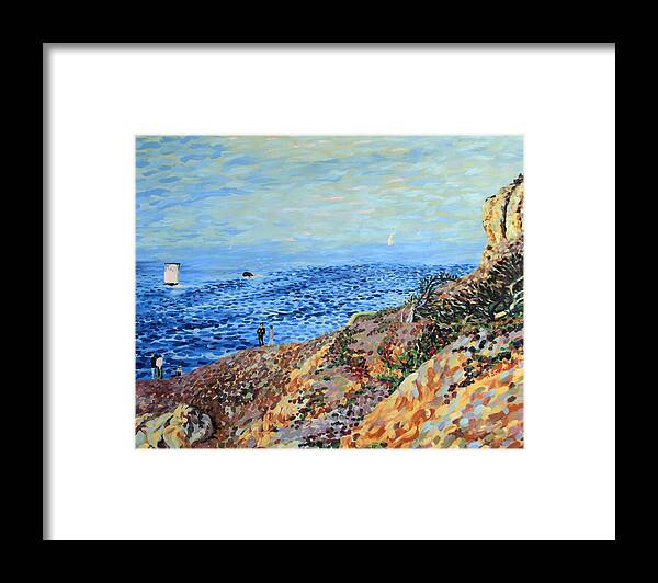 Bonnie Follett Framed Print featuring the painting November Day at Point Lobos San Francisco by Bonnie Follett