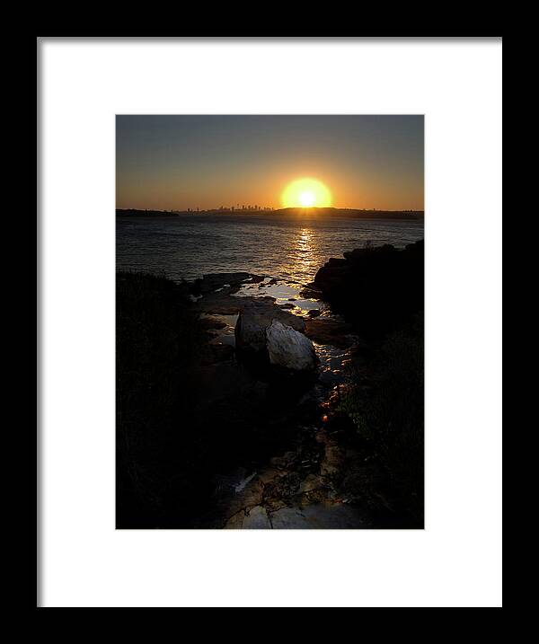 Sunset Framed Print featuring the photograph November Sydney Sunset by Miroslava Jurcik