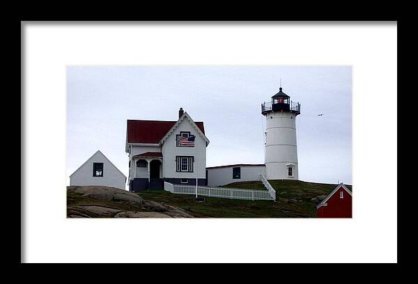Sea Framed Print featuring the photograph Nubble Light by Kevin Fortier