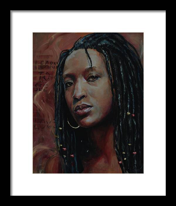 Portrait Framed Print featuring the painting Nubian Dream 2.1 by Gary Williams