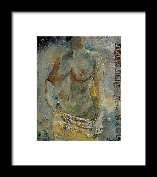 Nude Framed Print featuring the painting Nude 451140 by Pol Ledent