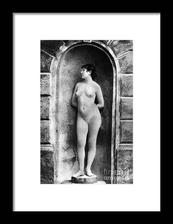  Framed Print featuring the painting NUDE POSING, c1885 by Granger
