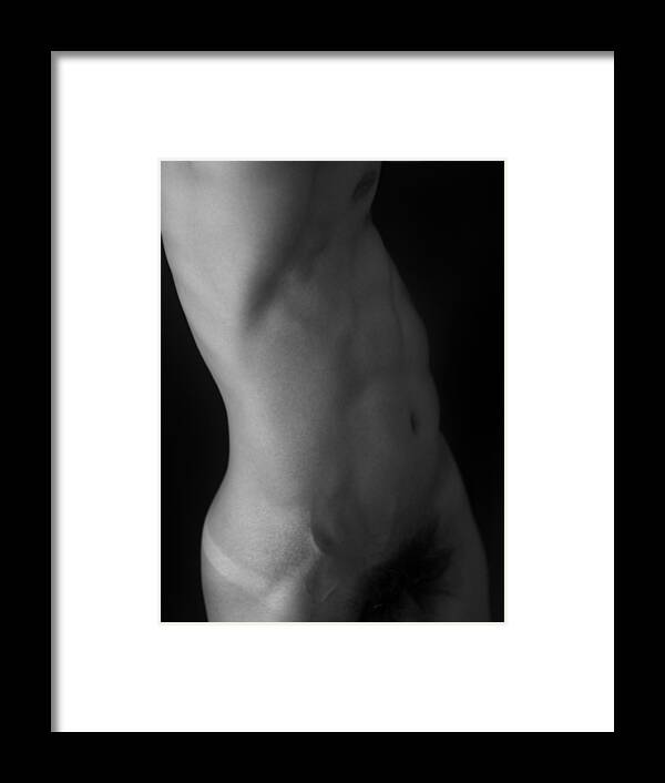 Male Framed Print featuring the photograph Nude by Rick Saint