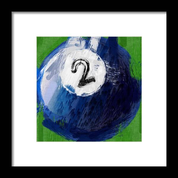 Two Framed Print featuring the photograph Number Two Billiards Ball Abstract by David G Paul