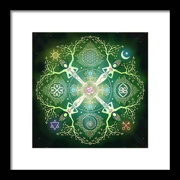 Mandala Framed Print featuring the digital art Numinosity Mandala by Cristina McAllister