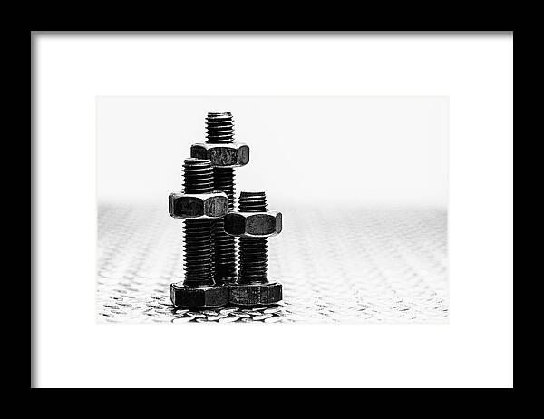 Hardware Framed Print featuring the photograph Nuts 'n Bolts by John Paul Cullen