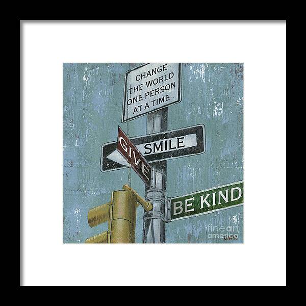 Vintage Framed Print featuring the painting NYC Inspiration 1 by Debbie DeWitt
