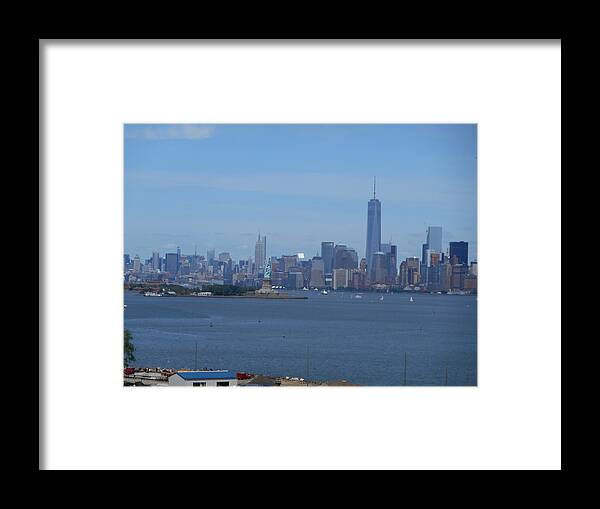 Skyline Framed Print featuring the photograph NYC Skyline by Kathleen Peck