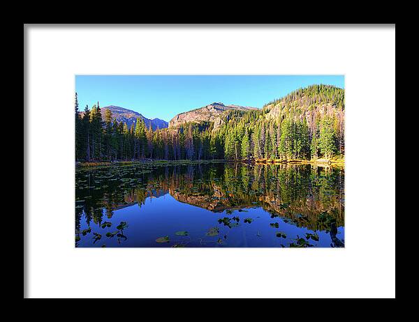 Nymph Lake Framed Print featuring the photograph Nymph Lake Reflections by Greg Norrell