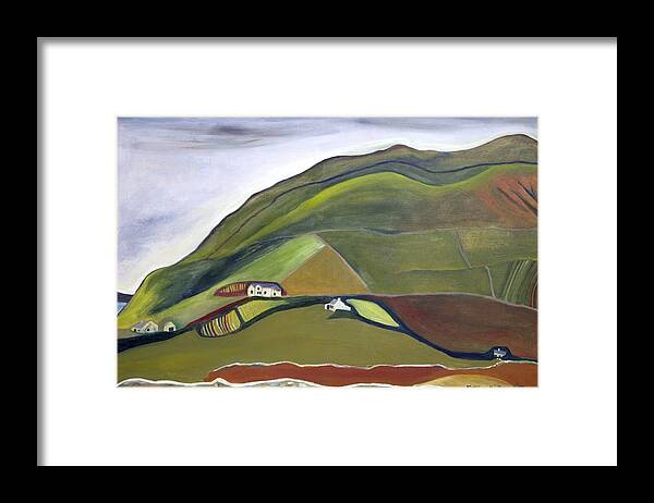  Framed Print featuring the painting O Mountains That You Skip by Kathleen Barnes