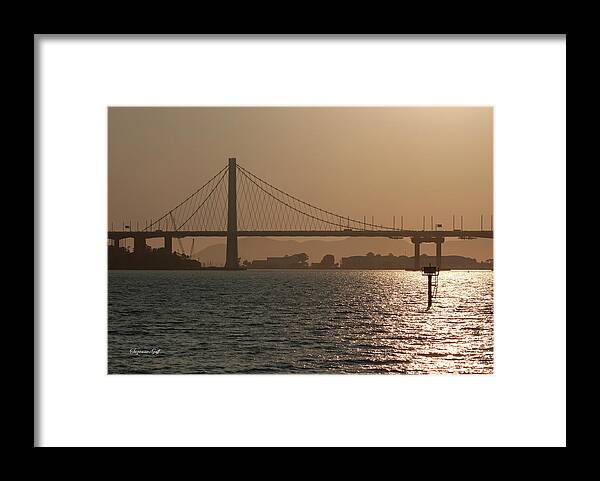 Photograph Framed Print featuring the photograph Oakland Bay Bridge by Suzanne Gaff