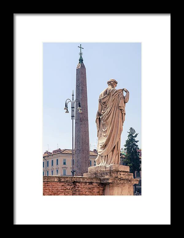 Obelisk Framed Print featuring the photograph Obelisk in Rome by AM FineArtPrints