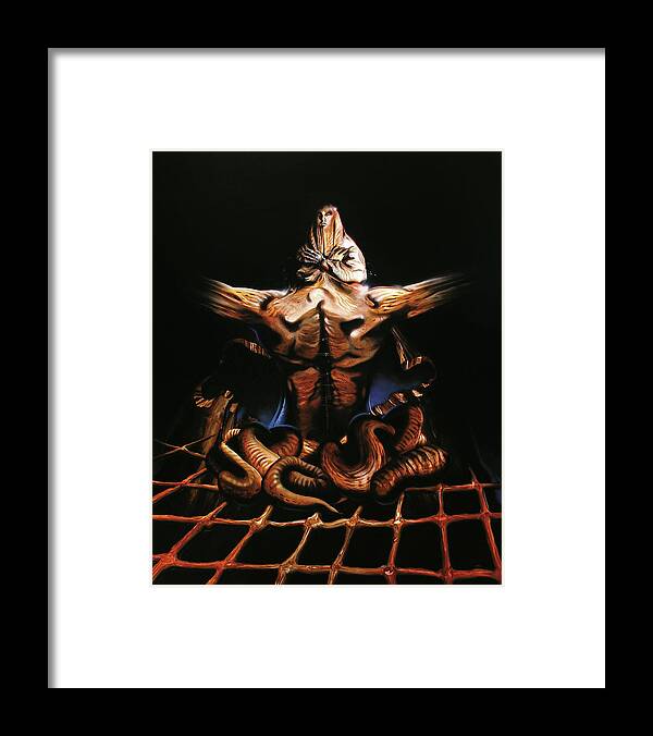Fantasy Framed Print featuring the painting Obliveon Nemesis by Sv Bell
