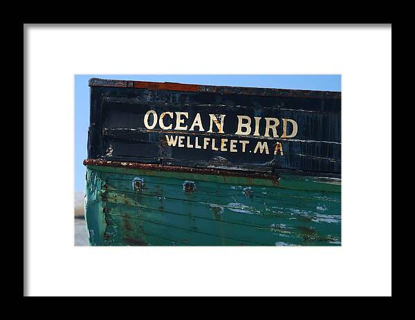 Ocean Framed Print featuring the photograph Ocean Bird Harbor Landscape Wellfleet Massachusetts by Michelle Constantine