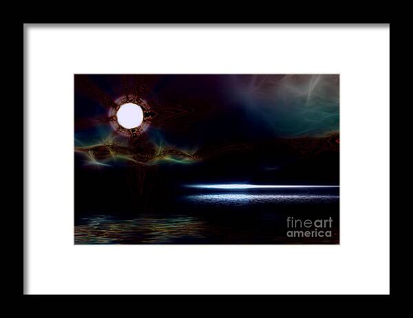 Moon Framed Print featuring the photograph Ocean Dream by Elaine Hunter