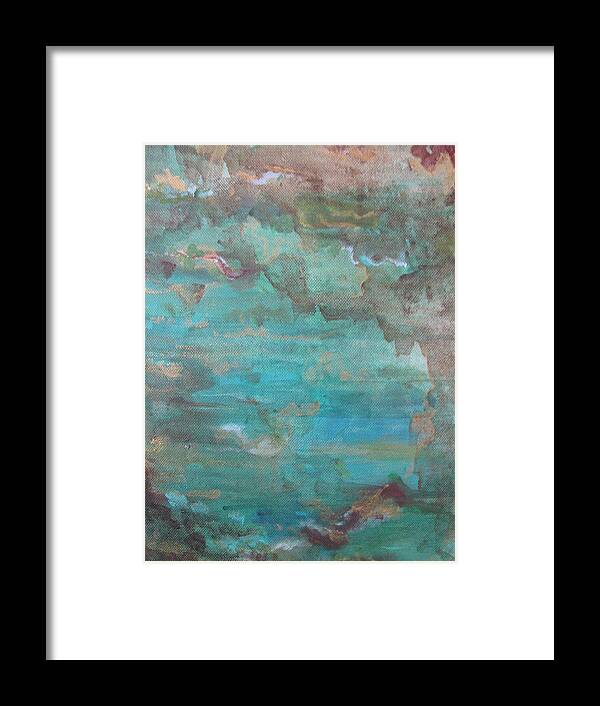 Ocean Framed Print featuring the painting Ocean by Lindie Racz