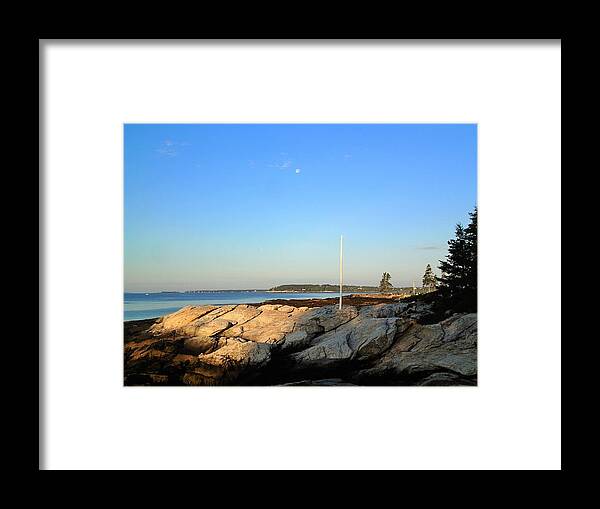 Ocean Framed Print featuring the photograph Ocean Point by Lois Lepisto