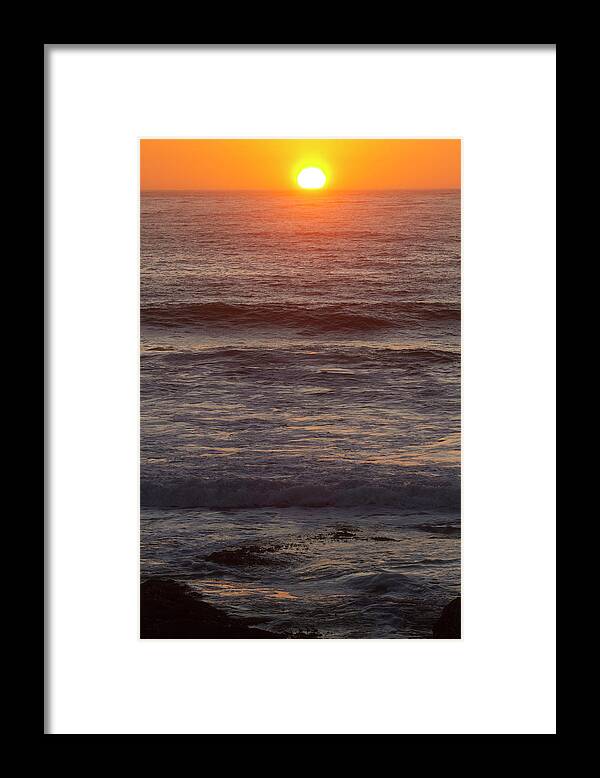 Sunset Framed Print featuring the photograph Ocean Sunset by Mark Miller