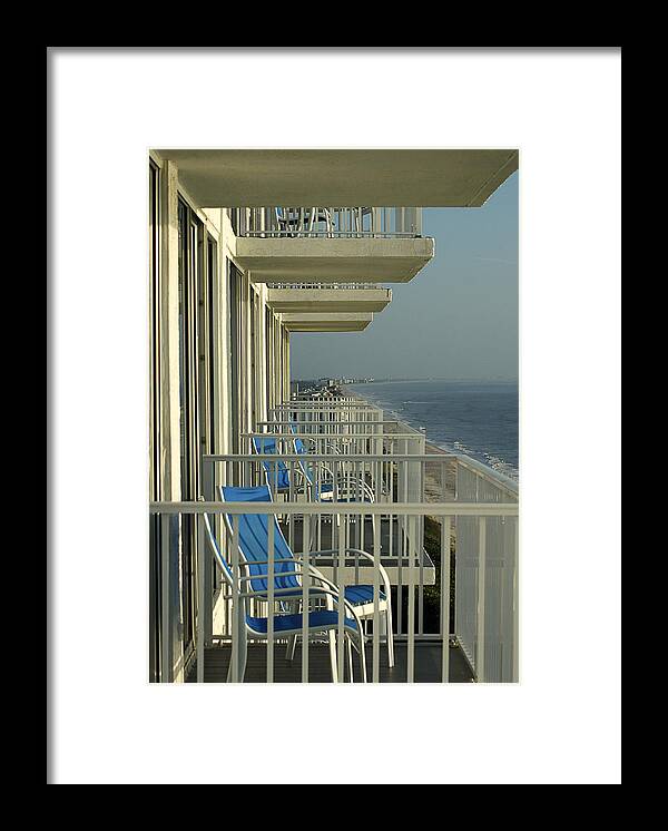 Water Framed Print featuring the photograph Ocean View Balconies - Melbourne FL by Frank Mari