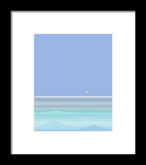 Ocean View Framed Print featuring the digital art Ocean View by Val Arie