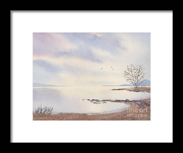 Ocean Framed Print featuring the painting Ocean by Watercolor Meditations