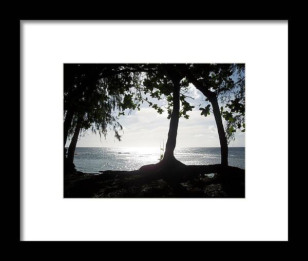 Kauai Framed Print featuring the photograph Ocean's Edge by Michelle Miron-Rebbe