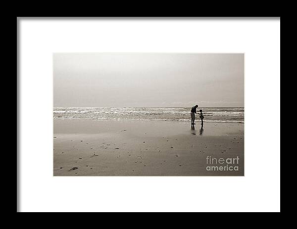 Beach Framed Print featuring the photograph Oceanside Discovery 2 - Toned by Kathi Shotwell