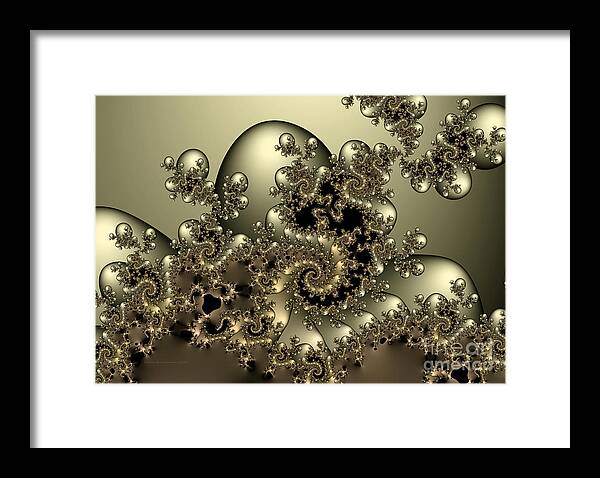Abstract Framed Print featuring the digital art Octopus by Karin Kuhlmann