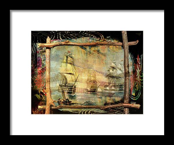 Ships Framed Print featuring the photograph Of Old Times by Sandra Schiffner