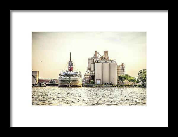Green Bay Framed Print featuring the photograph Off Loading Goods Green Bay by Nikki Vig