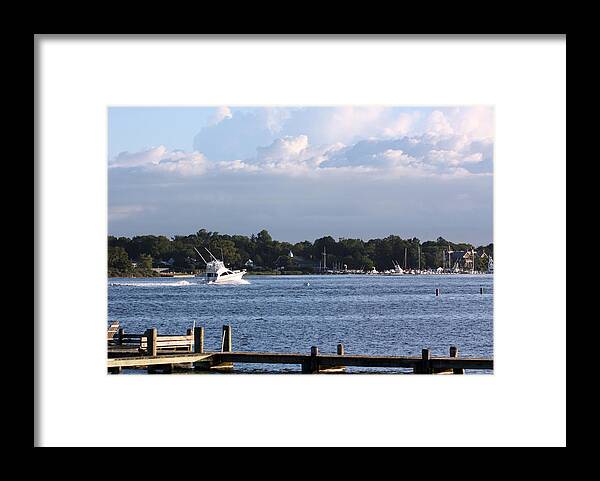 Boats Framed Print featuring the photograph Off to an Early Start by Mary Haber