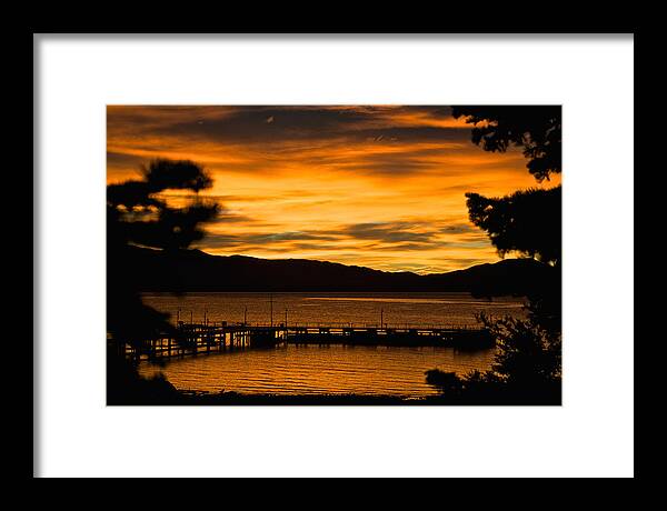 Lake Framed Print featuring the photograph Oh Tahoe Glow by Steven Lapkin