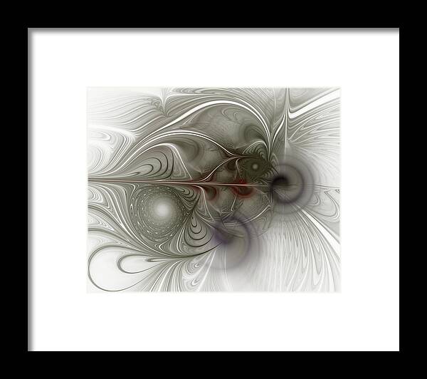 Spiritual Framed Print featuring the digital art Oh That I Had Wings - Fractal Art by Nirvana Blues