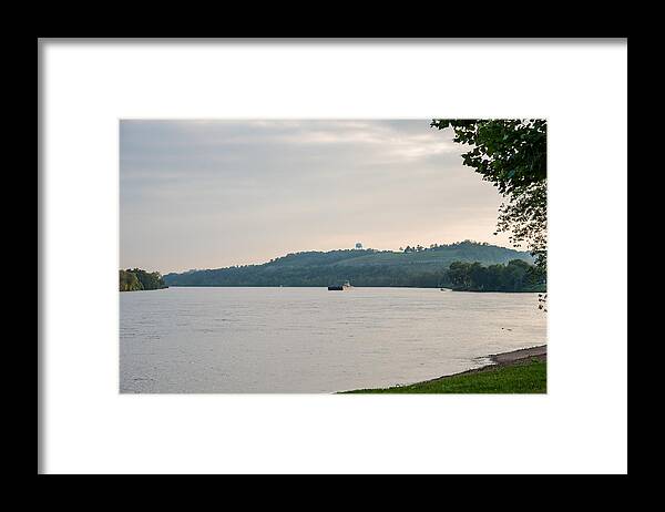 Ohio Framed Print featuring the photograph Ohio River  by Holden The Moment