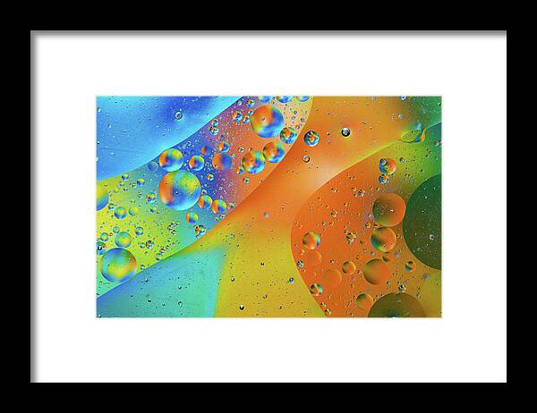 Jay Stockhaus Framed Print featuring the photograph Oil and Water 10 by Jay Stockhaus
