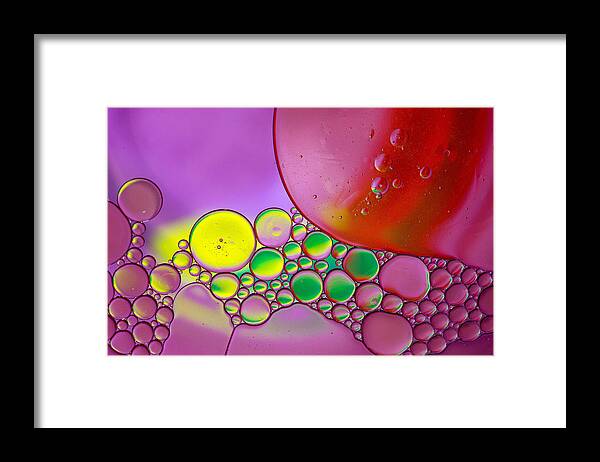 Oil Framed Print featuring the photograph Oil and Water F by Rebecca Cozart