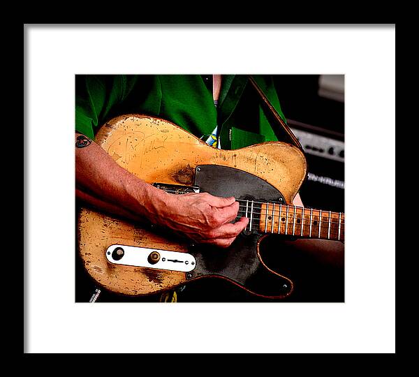 Fender Framed Print featuring the photograph Old Blonde Tele by Jim Mathis