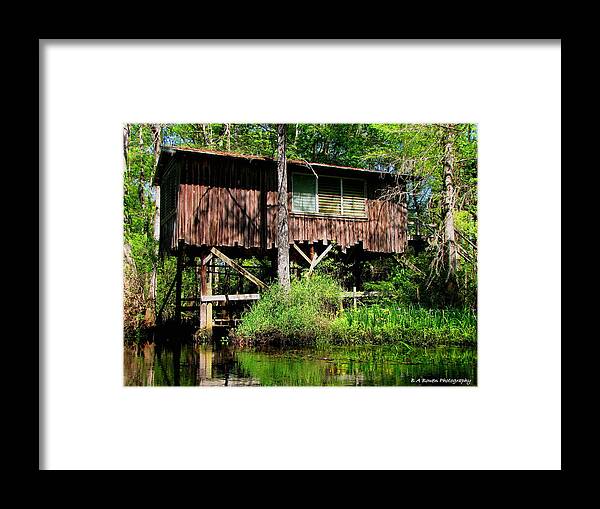 Old Boat House Framed Print featuring the photograph Old Boat House by Barbara Bowen