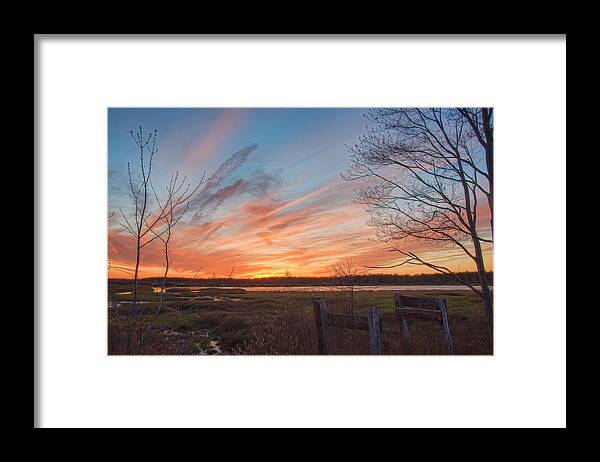 Sunset Framed Print featuring the photograph Old Bog Sunset by Beth Venner